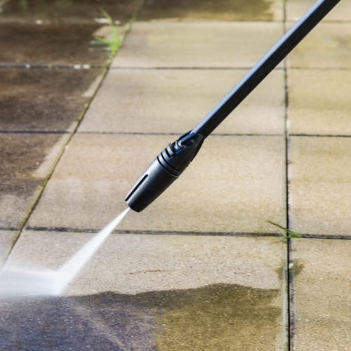Detail,Of,Cleaning,Terrace,With,High-pressure,Water,Blaster